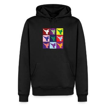 Karaté Rétro Cool | Karaté - Sweat à capuche Premium bio Homme - noir - Devant - Nico (187cm)