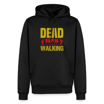 TOTER MANN ZU FUSS - Männer Premium Bio Hoodie - Schwarz - Vorne - Nico (187cm)