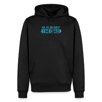 Hi Hungry I'm Dad Witzig Vatertag Daddy Witze Dads - Männer Premium Bio Hoodie - Schwarz - Vorne - Nico (187cm)