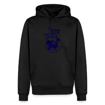 NÉ POUR MARIN JOYEUX COLUMBUS DAY - Sweat à capuche Premium bio Homme - noir - Devant - Nico (187cm)