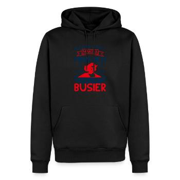 LES RICHESSES NE RENDENT PAS UN HOMME RICHE LE RENDENT PLUS OCCUPÉ - Sweat à capuche Premium bio Homme - noir - Devant - Nico (187cm)