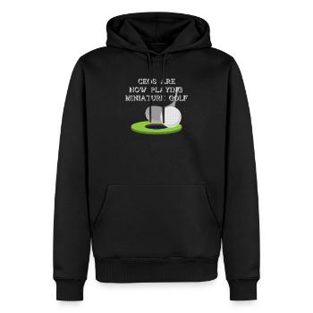 Lustiger CEO spielt Miniatur Gold Sarkastischen Humor - Männer Premium Bio Hoodie - Schwarz - Vorne - Nico (187cm)