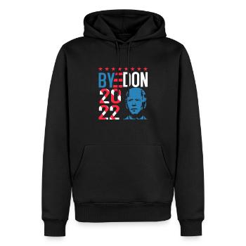 BYEDON 2022 - Sweat à capuche Premium bio Homme - noir - Devant - Nico (187cm)