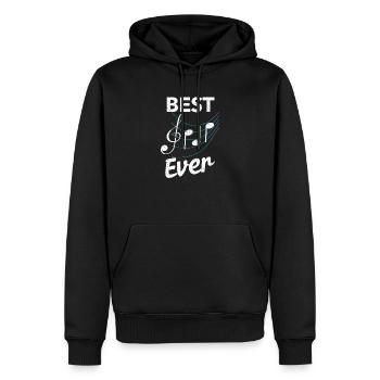 Best Dad Ever Sheet Music Funny Daddy - Men’s Premium Organic Hoodie - black - Front - Nico (187cm)