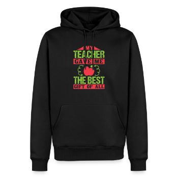 MEIN LEHRER GAB MIR DAS BESTE GESCHENK VON ALLEN - Männer Premium Bio Hoodie - Schwarz - Vorne - Nico (187cm)