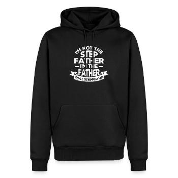Je ne suis pas le beau-père, je suis le père - Sweat à capuche Premium bio Homme - noir - Devant - Nico (187cm)