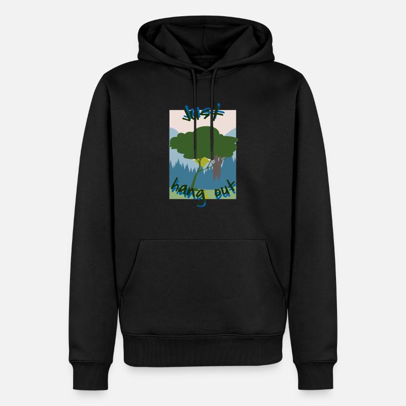 Juste traîner - Sweat à capuche Premium bio Homme - noir