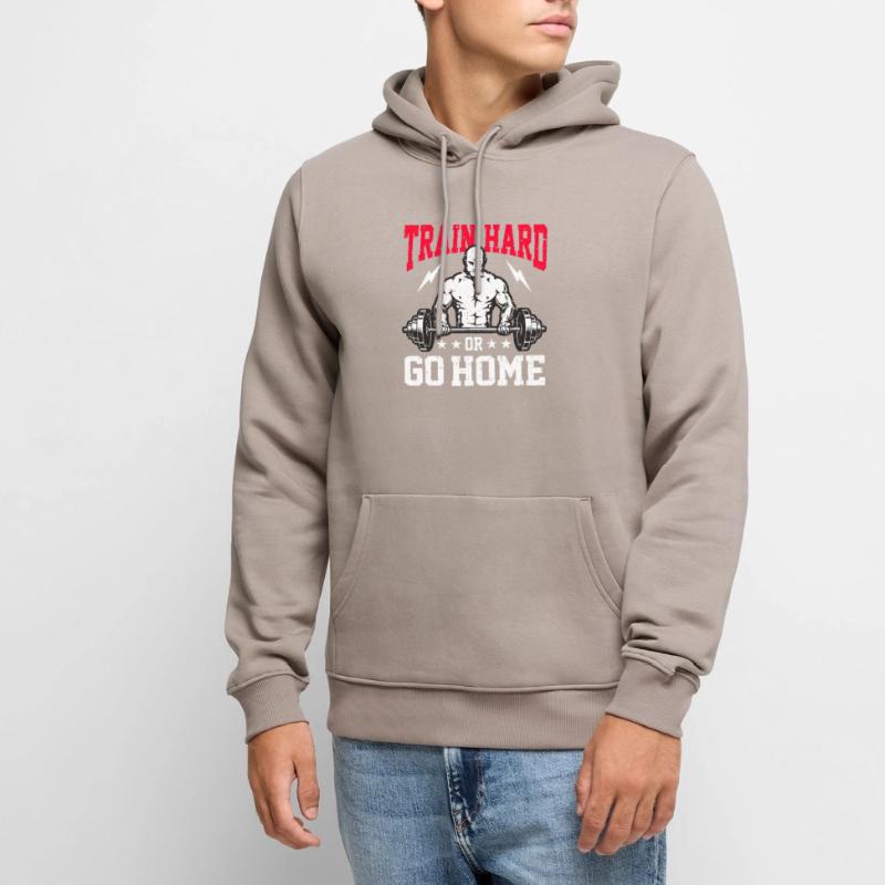 Trainiere hart oder geh nach Hause Männer Premium Bio Hoodie