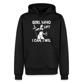 Women who lift - Men’s Premium Organic Hoodie - black - Front - Nico (187cm)