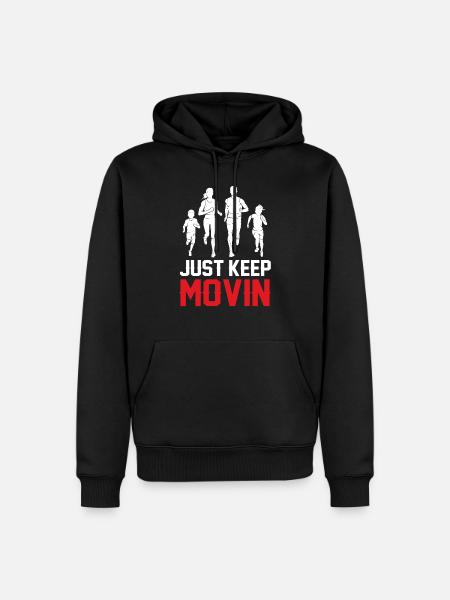 Never stand still - Men’s Premium Organic Hoodie - black