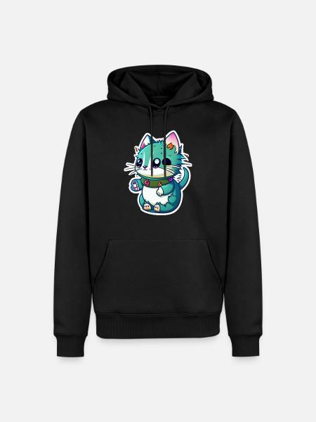 Cute little cat kawaii - manga - Men’s Premium Organic Hoodie - black
