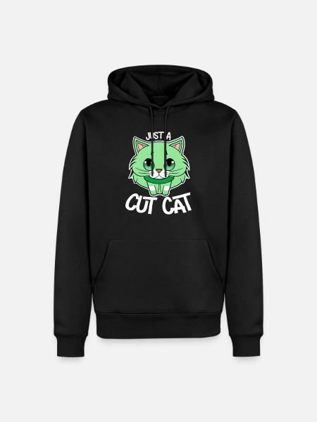 Juste un mignon petit chat - Sweat à capuche Premium bio Homme - noir