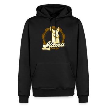 Fans de Lor Llama - Sweat à capuche Premium bio Homme - noir - Devant - Nico (187cm)