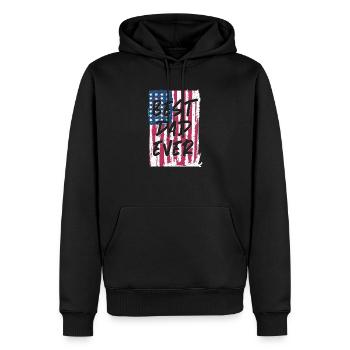 Bester Vater aller Zeiten mit US-amerikanischer - Männer Premium Bio Hoodie - Schwarz - Vorne - Nico (187cm)
