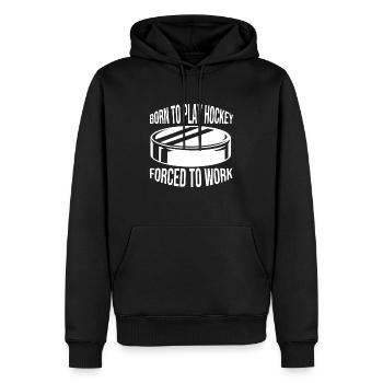 Hockey sur glace Joueurs de hockey sur glace Équipe de hockey sur glace Fan de hockey - Sweat à capuche Premium bio Homme - noir - Devant - Nico (187cm)