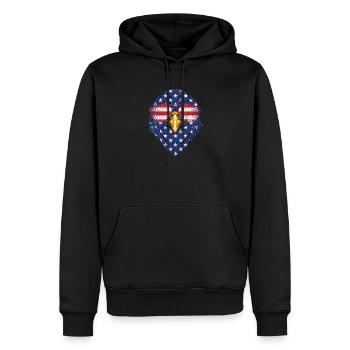 4 juillet Bald Eagle Patriotic American - Sweat à capuche Premium bio Homme - noir - Devant - Nico (187cm)