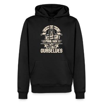 PARK RIDE NOUS FAISONS POUR NOUS-MÊMES - Sweat à capuche Premium bio Homme - noir - Devant - Nico (187cm)