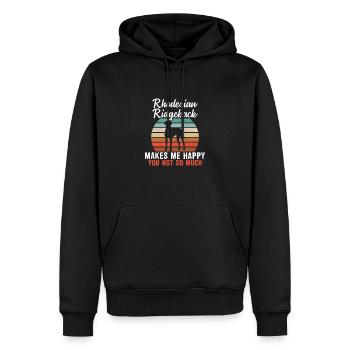 Rhodesian ridgeback makes me happy you not so much - Männer Premium Bio Hoodie - Schwarz - Vorne - Nico (187cm)