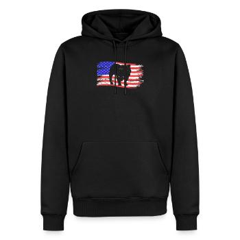 American Bulldog 4 juillet Dog Lovers - Sweat à capuche Premium bio Homme - noir - Devant - Nico (187cm)