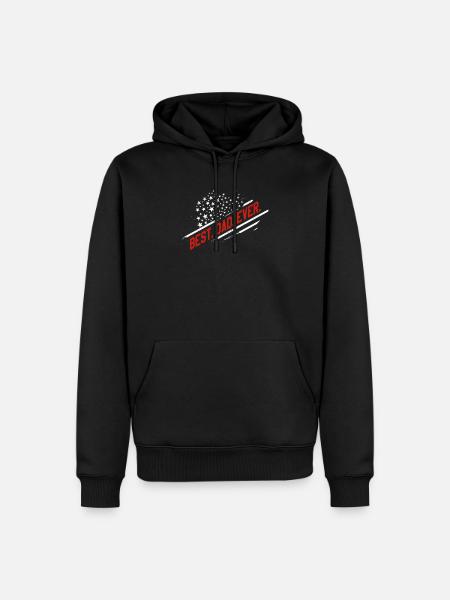 Best dad ever US flag - Men’s Premium Organic Hoodie - black