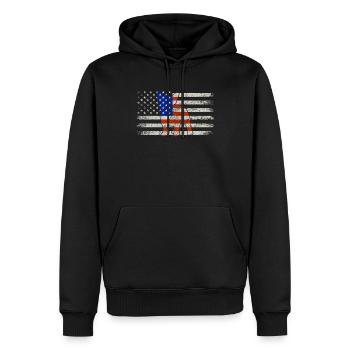 Bouledogue français 4 juillet Dog Lovers - Sweat à capuche Premium bio Homme - noir - Devant - Nico (187cm)