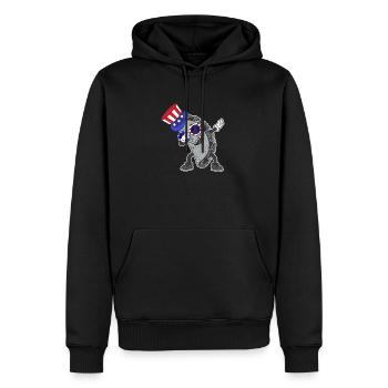 Tupfen Taco 4. Juli Amerikanische Flagge USA - Männer Premium Bio Hoodie - Schwarz - Vorne - Nico (187cm)