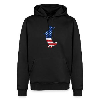Corgi 4 juillet amoureux des chiens chiot patriotique sur - Sweat à capuche Premium bio Homme - noir - Devant - Nico (187cm)