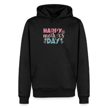 Famiy Love Mama - Bonne fête des mères - Sweat à capuche Premium bio Homme - noir - Devant - Nico (187cm)