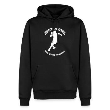 Joueur de handball Fan de handball Équipe de handball Handball - Sweat à capuche Premium bio Homme - noir - Devant - Nico (187cm)