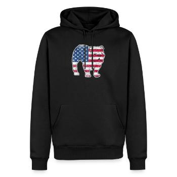 Englische Bulldogge 4. Juli Patriotischer Hund - Männer Premium Bio Hoodie - Schwarz - Vorne - Nico (187cm)