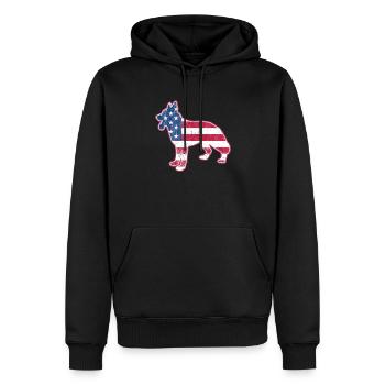 Berger allemand 4 juillet amoureux des chiens - Sweat à capuche Premium bio Homme - noir - Devant - Nico (187cm)