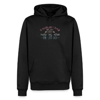 Mothers Love ast Long - Citation de la fête des mères - Sweat à capuche Premium bio Homme - noir - Devant - Nico (187cm)