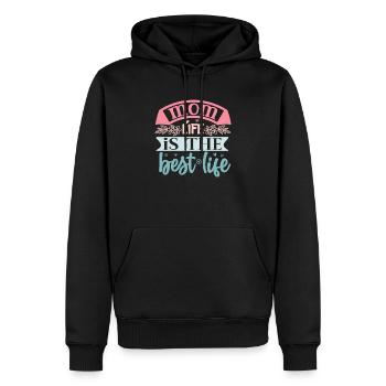 Mama Life ist das beste Leben - Muttertag - Männer Premium Bio Hoodie - Schwarz - Vorne - Nico (187cm)