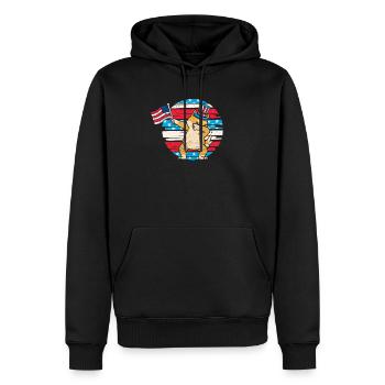 Tupfen Shiba Inu 4. Juli Hundeliebhaber USA - Männer Premium Bio Hoodie - Schwarz - Vorne - Nico (187cm)