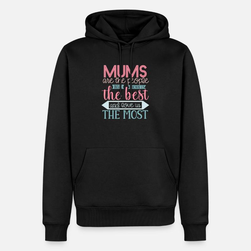 Familienliebe Mutterliebe - Muttertag - Männer Premium Bio Hoodie - Schwarz