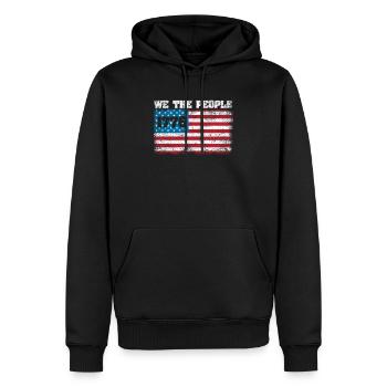 1776 Wir Das Volk Patriotisch US Amerikanische - Männer Premium Bio Hoodie - Schwarz - Vorne - Nico (187cm)