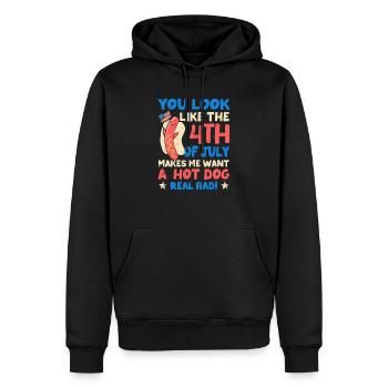 They look like July 4 makes me want a - Men’s Premium Organic Hoodie - black - Front - Nico (187cm)
