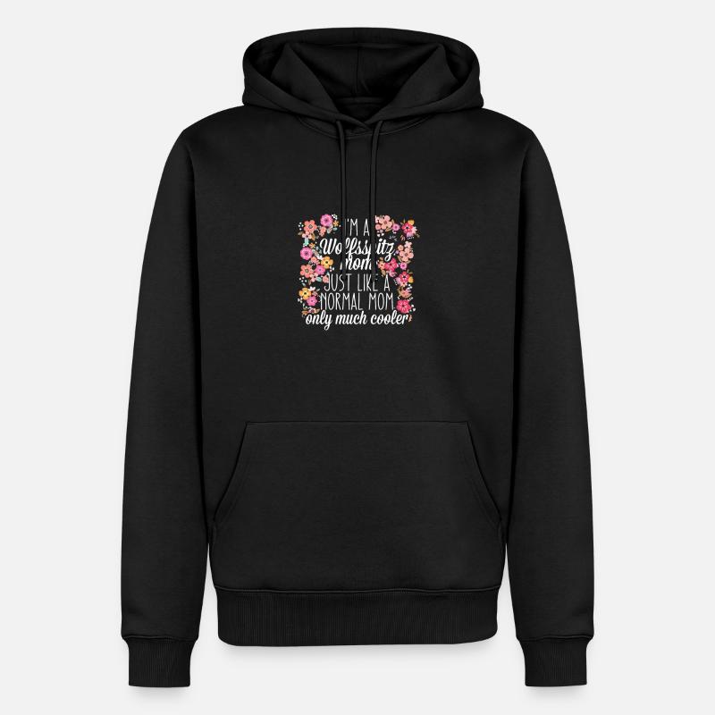 Maman Wolfsspitz - Sweat à capuche Premium bio Homme - noir