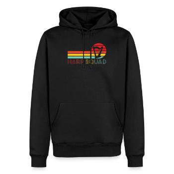 Harfenspieler Harfenist Retro - Männer Premium Bio Hoodie - Schwarz - Vorne - Nico (187cm)