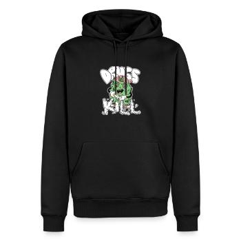 Eine Zigarette drehen - Männer Premium Bio Hoodie - Schwarz - Vorne - Nico (187cm)