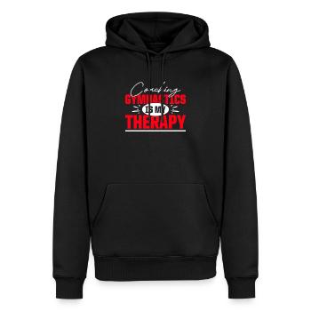 Turner Trainer Gymnastik Trainer - Männer Premium Bio Hoodie - Schwarz - Vorne - Nico (187cm)