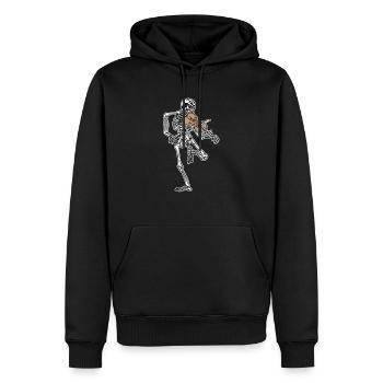 Skeleton Violin - Männer Premium Bio Hoodie - Schwarz - Vorne - Nico (187cm)