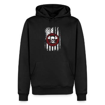 Les fléchettes patriotiques lancent le drapeau américain - Sweat à capuche Premium bio Homme - noir - Devant - Nico (187cm)