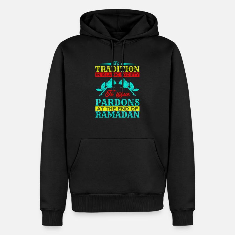 TRADITION, BEGNADIGUNG AUSZUSPRECHEN - Männer Premium Bio Hoodie - Schwarz