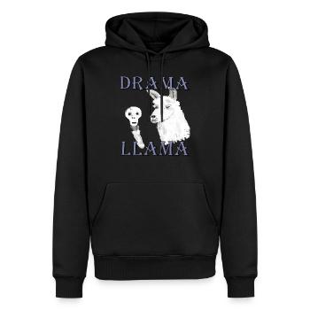 Drama Llama - Men’s Premium Organic Hoodie - black - Front - Nico (187cm)