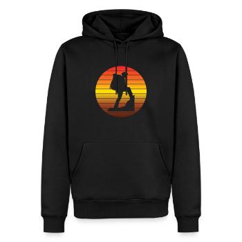 Wandern Bergwanderer Bergwandern Wanderung - Männer Premium Bio Hoodie - Schwarz - Vorne - Nico (187cm)