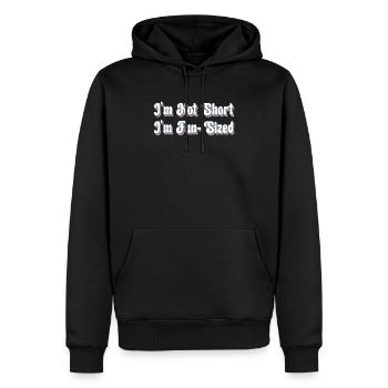 Je ne suis pas court Je suis de taille amusante - Drôle - Sweat à capuche Premium bio Homme - noir - Devant - Nico (187cm)