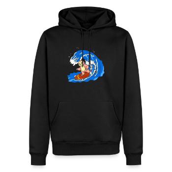 Surfer Sloth Whisperer Planche de surf Surf - Sweat à capuche Premium bio Homme - noir - Devant - Nico (187cm)