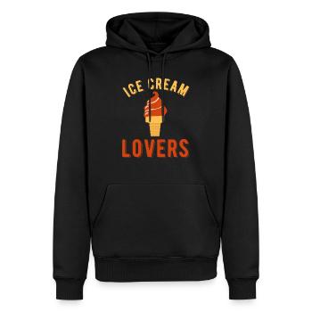Eiscreme Liebhaber Sommer Design - Männer Premium Bio Hoodie - Schwarz - Vorne - Nico (187cm)