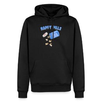 Happy Pills Exotic Kurzhaar Katze Funny Kitten Love - Männer Premium Bio Hoodie - Schwarz - Vorne - Nico (187cm)